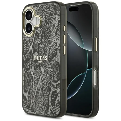 iPhone 17 Guess Python mintás MagSafe tok Fekete - 1