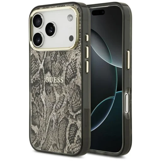 iPhone 17 Pro Guess Python mintás MagSafe tok Barna - 1