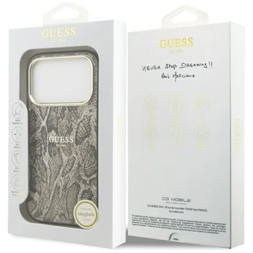 iPhone 17 Pro Guess Python mintás MagSafe tok Barna - 8
