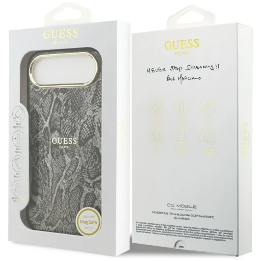 iPhone 17 Air Guess Python Minta MagSafe tok Fekete - 8