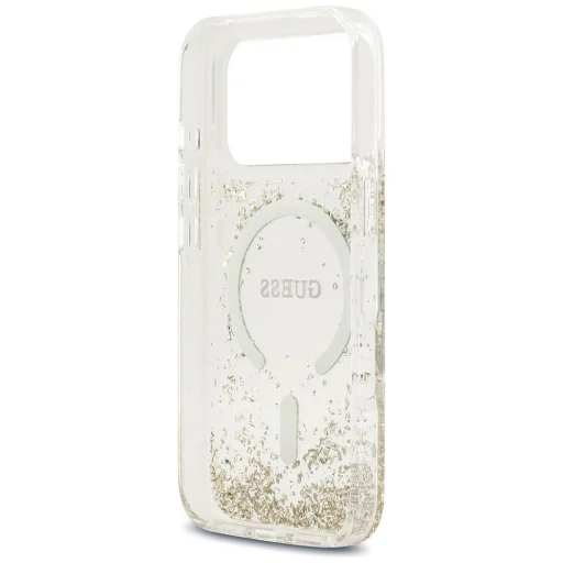 iPhone 17 Pro Guess Resin Bottom Glitter MagSafe tok arany - 7