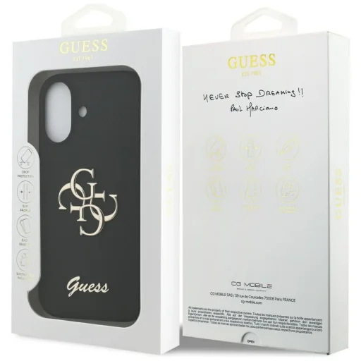 iPhone 17 Guess Szilikon Big 4G Script tok fekete - 8