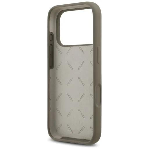 iPhone 17 Pro Guess Szilikon Nagy 4G Script Barna tok - 7