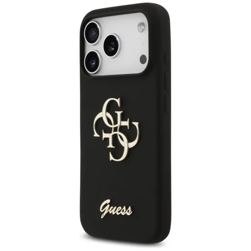 iPhone 17 Pro Guess Silicone Big 4G Script tok fekete - 2