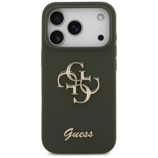 iPhone 17 Pro Guess Silicone Big 4G Script tok khaki - 3