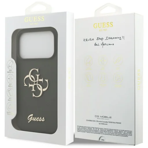 iPhone 17 Pro Guess Silicone Big 4G Script tok khaki - 8