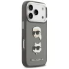 iPhone 17 Pro Karl Lagerfeld FW Grained Karl & Choupette Heads Pins & Logo szürke tok thumbnail