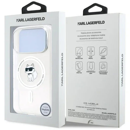 iPhone 17 Pro Max Karl Lagerfeld IML Choupette MagSafe puzdro Priehľadné - 8