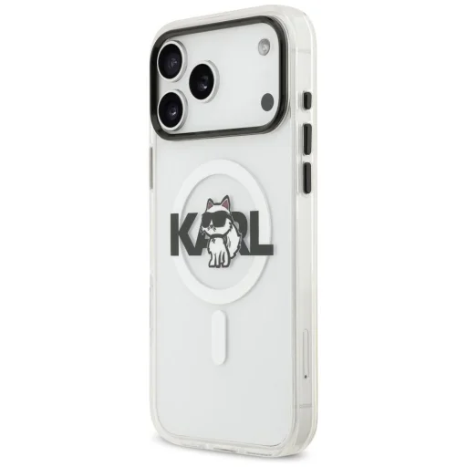 iPhone 17 Pro Karl Lagerfeld IML Choupette Sketch Logo MagSafe tok átlátszó - 2