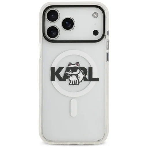 iPhone 17 Pro Karl Lagerfeld IML Choupette Sketch Logo MagSafe tok átlátszó - 3