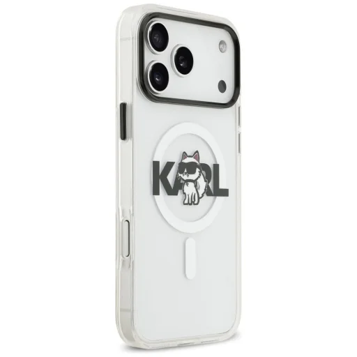 iPhone 17 Pro Karl Lagerfeld IML Choupette Sketch Logo MagSafe tok átlátszó - 4