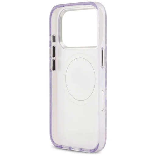 iPhone 17 Pro Karl Lagerfeld IML Csillogós Karl & Choupette Fejek Logó MagSafe tok Lila - 6