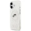 iPhone 17 Karl Lagerfeld IML Glitter Karl & Choupette Heads Logo MagSafe szürke tok - 2