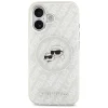 iPhone 17 Karl Lagerfeld IML Glitter Karl & Choupette Heads Logo MagSafe szürke tok - 3