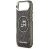 iPhone 17 Air Karl Lagerfeld IML Glitter Karl & Choupette Heads Logo MagSafe čierne puzdro thumbnail