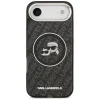 iPhone 17 Air Karl Lagerfeld IML Glitter Karl & Choupette Heads Logo MagSafe čierne puzdro thumbnail