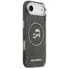 iPhone 17 Air Karl Lagerfeld IML Glitter Karl & Choupette Heads Logo MagSafe čierne puzdro thumbnail