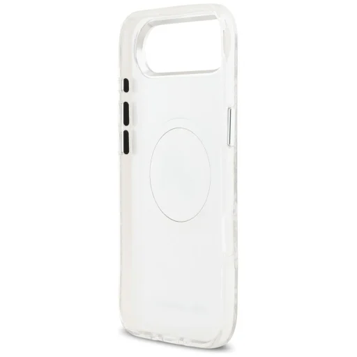 iPhone 17 Air Karl Lagerfeld IML Glitter Karl & Choupette fejek logó MagSafe szürke tok - 6