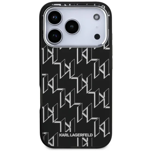 iPhone 17 Pro Max Karl Lagerfeld IML KL Monogram MagSafe tok Fekete - 7