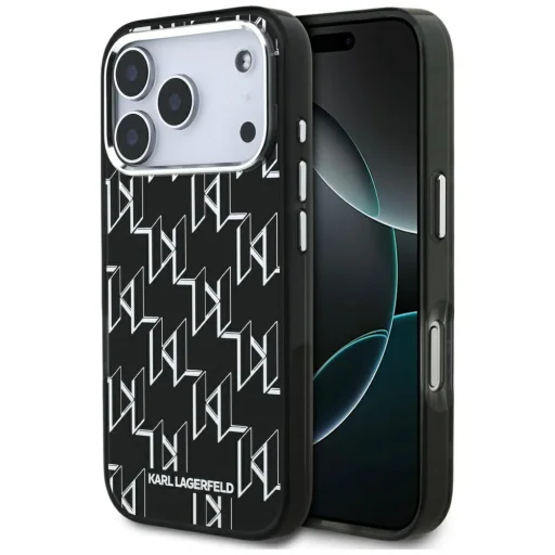 iPhone 17 Pro Max Karl Lagerfeld IML KL Monogram MagSafe tok Fekete - 1
