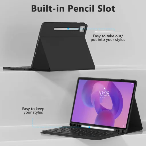 Lenovo Idea Tab Pro 12.7 TB-373 SC Pen + Billentyűzet tok Fekete - 5