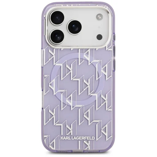 iPhone 17 Pro Karl Lagerfeld IML KL Monogram MagSafe tok Lila - 3
