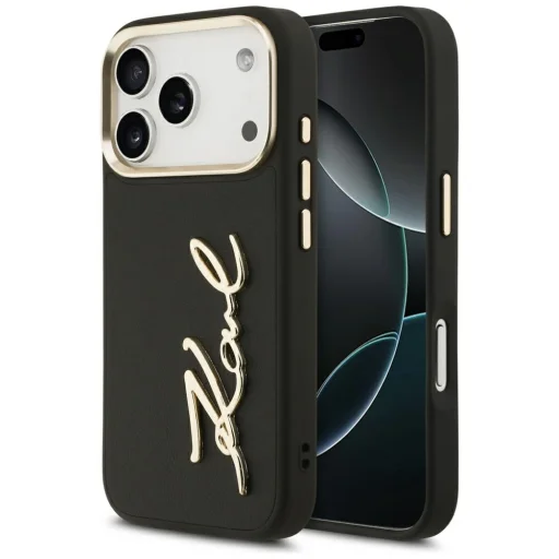 iPhone 17 Pro Karl Lagerfeld Karl Script Logo fekete tok - 1