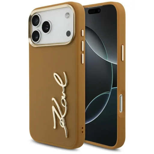 iPhone 17 Pro Max Karl Lagerfeld Karl Script Logo barna tok - 1