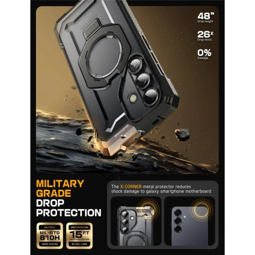 Galaxy S25 FE Supcase Ub Grip Mag Magsafe tok Fekete - 3