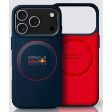 iPhone 17 Pro Red Bull Szilikon Piros Gyűrű MagSafe tok Sötétkék