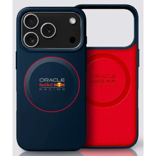 iPhone 17 Pro Red Bull Szilikon Piros Gyűrű MagSafe tok Sötétkék - 1