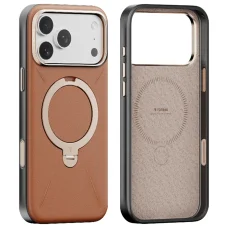 iPhone 17 Pro Torras QPRO Leather Series - Barna tok