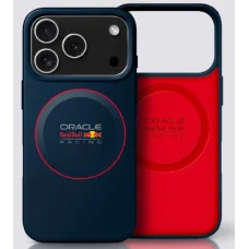 iPhone 17 Pro Max Red Bull Szilikon Piros Gyűrűs MagSafe Tok Sötétkék