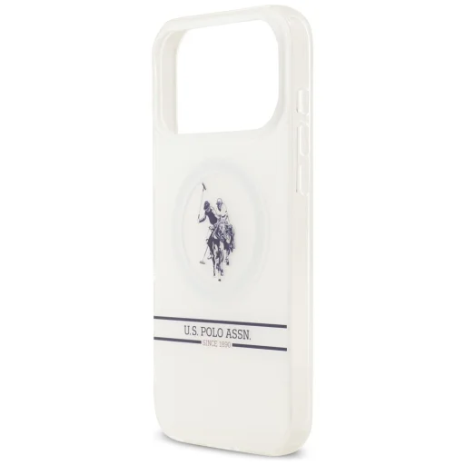 iPhone 17 Pro Max US Polo DH és Alsó Csíkos Logó MagSafe tok Fehér tok - 6