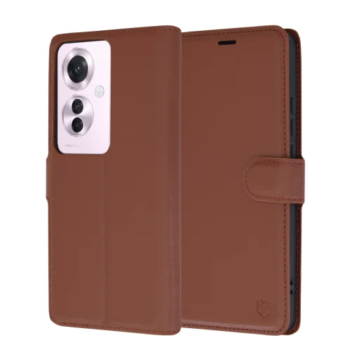 Oppo Reno11 F Barna Techsuit - Leather Folio tok - 1