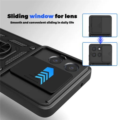 Motorola Moto G86 Power Techsuit CamShield Series - Fekete tok - 3