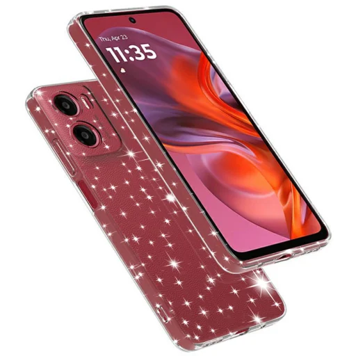 Motorola Moto G05 / E15 Techsuit - SparkleSkin Series - Átlátszó tok - 1