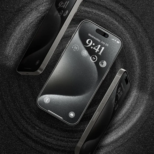 iPhone 17 Fekete ANANK - 2.5D 5X Megerősített Privacy Képernyővédő üvegfólia - 5