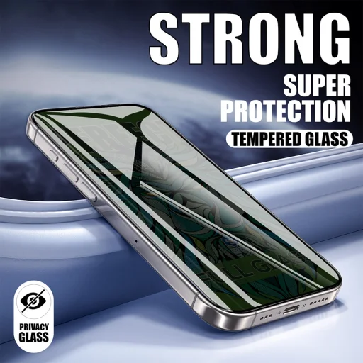 Apple iPhone 17 Pro Max Lito D+ Max Strong Privacy Fekete üvegfólia - 4