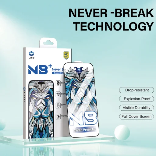 iPhone 17 Pro Fekete Lito NB kijelzővédő üvegfólia - 9