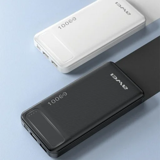 AWEI PowerBank P5K 10000mAh 2.1A fekete 2xUSB - 3