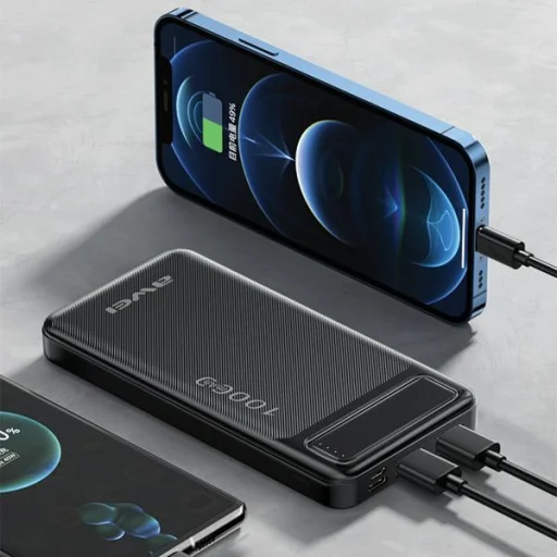 AWEI PowerBank P5K 10000mAh 2.1A fekete 2xUSB - 5