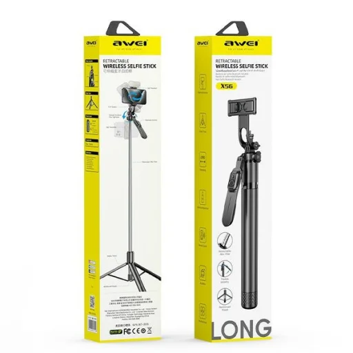 AWEI X56 Selfie bot fekete alumínium ötvözet - 2