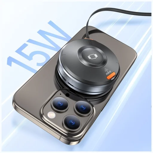 AWEI W27 3 az 1-ben indukciós töltő 15W USB-C kábellel Gyors töltés fekete - 4