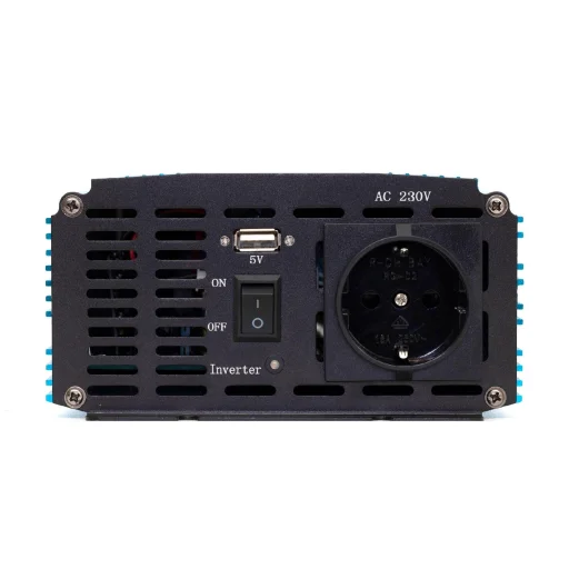 SAL SAI 1000TS tiszta szinuszos feszültségátalakító, 1000 W, inverter, 2,1 A USB gyorstöltő, gyermekzár - 1