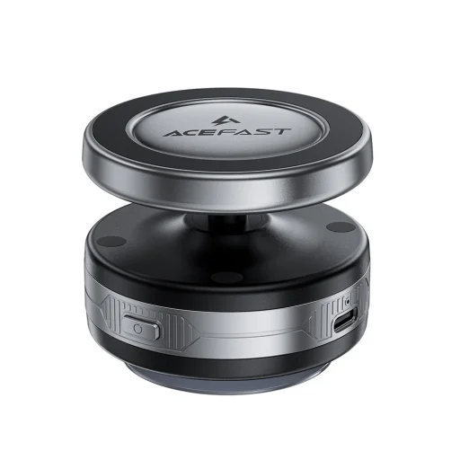 Acefast Autós tartó vezeték nélküli töltéssel (E29) műszerfalra, erős mágnesekkel, 110mAh - Fém szürke - 4