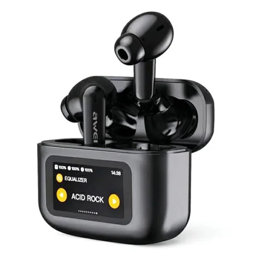 AWEI T56 ANC Bluetooth 5.4 fejhallgató + dokkoló állomás fekete - 5
