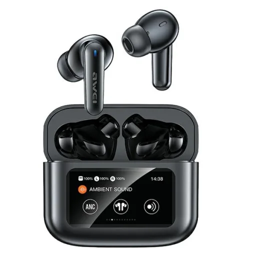 AWEI T56 ANC Bluetooth 5.4 fejhallgató + dokkoló állomás fekete - 1