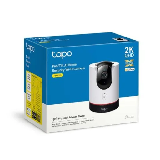 TP-Link Tapo C225 Wi-Fi Beltéri Pan/Tilt Biztonsági Kamera 2K QHD, AI, Éjjellátás, Fehér EU - 1