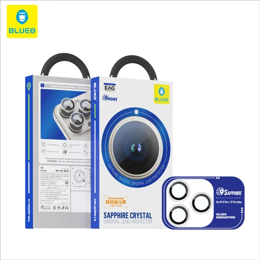 iPhone 17 Pro / iPhone 17 Pro Max Orange Blueo - Sapphire Crystal Original Lens Glass üvegfólia - 4